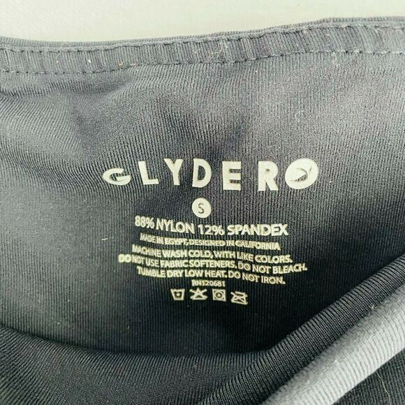 Glyder Leggings Cropped Cut Out Ninja Workout Black Gym Wear Size Small - Picture 8 of 9